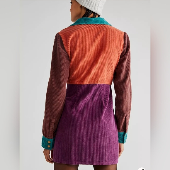 NEW FREE PEOPLE Color Me Cord Dress - Picture 2 of 7
